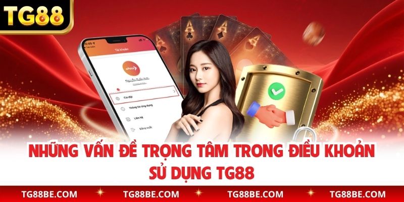 Những vấn đề trọng tâm trong điều khoản sử dụng tại TG88
